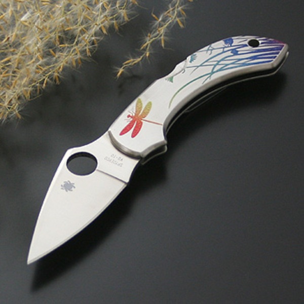 Spyderco(スパイダルコ) ドラゴンフライ ステンレス タトゥ- (直刃)   フォールディングナイフ