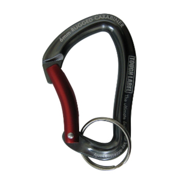 ベルモント(Belmont) カラビナラッジド 6mmチタン×赤 VEX-121 ピンオンリール･キーホルダー･カラビナ