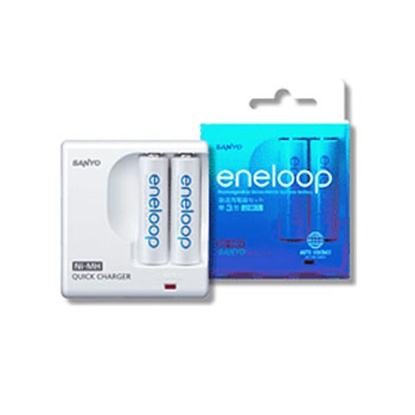 サンヨー(SANYO) エネループ単3(2個)充電器セット (S)N-MDR02S 電池&ソーラーバッテリー