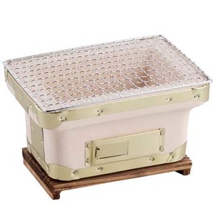 BUNDOK(バンドック) 俺用七輪 木台付き 炭火焼き用 ミニ 1-2人用 20×14cm BD-384 七輪