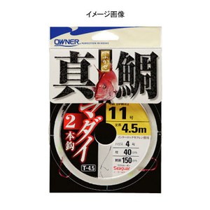 オーナー針 T-4.5 マダイ2本 鈎12/ハリス6 33444 オーナー針 T-4.5 マダイ2本 鈎12/ハリス6 33444