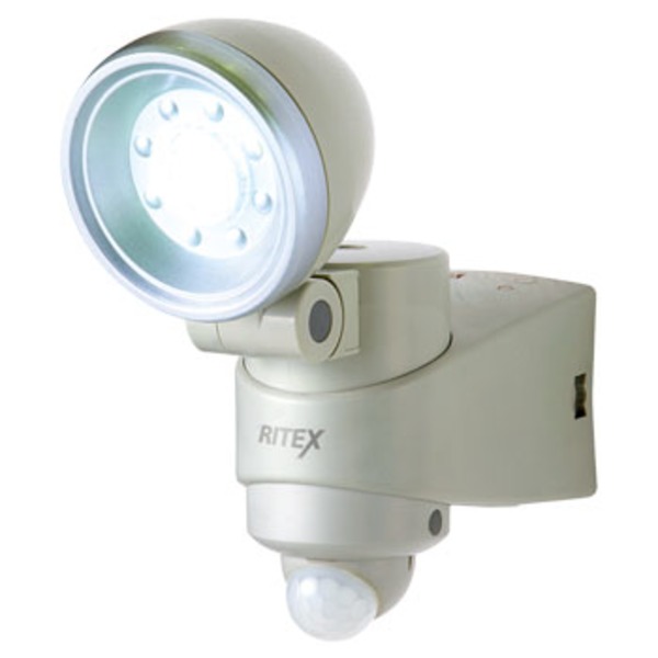 ライテックス(RITEX) 乾電池式LEDセンサーライト1.3W LED-110 センサー&アラーム