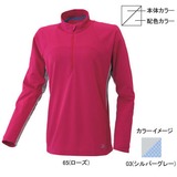 ミズノ(MIZUNO) サンケアディンプル鹿の子 長袖ジップネックシャツ Women’s 73EL321 シャツ･ポロシャツ(レディース)