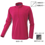 ミズノ(MIZUNO) サンケアディンプル鹿の子 長袖ジップネックシャツ Women’s 73EL321 シャツ･ポロシャツ(レディース)