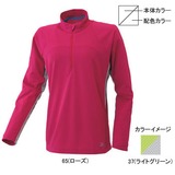 ミズノ(MIZUNO) サンケアディンプル鹿の子 長袖ジップネックシャツ Women’s 73EL321 シャツ･ポロシャツ(レディース)