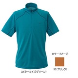 ミズノ(MIZUNO) ドライベクター･ライトインナー半袖ジップネックシャツ Men’s 73EF304 【廃】メンズ速乾性半袖シャツ