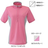 ミズノ(MIZUNO) ドライベクター･ライトインナー半袖ジップネックシャツ Women’s 73EL204 シャツ･ポロシャツ(レディース)