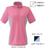 ミズノ(MIZUNO) ドライベクター･ライトインナー半袖ジップネックシャツ Women’s 73EL204 シャツ･ポロシャツ(レディース)