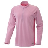 ミズノ(MIZUNO) ブリーズライトメッシュボーダー長袖ジップネックシャツ Women’s 73EL331 シャツ･ポロシャツ(レディース)