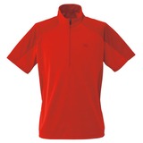 ミズノ(MIZUNO) ブリーズライトメッシュボーダー半袖ジップネックシャツ Men’s 73EF332 【廃】メンズ速乾性半袖シャツ
