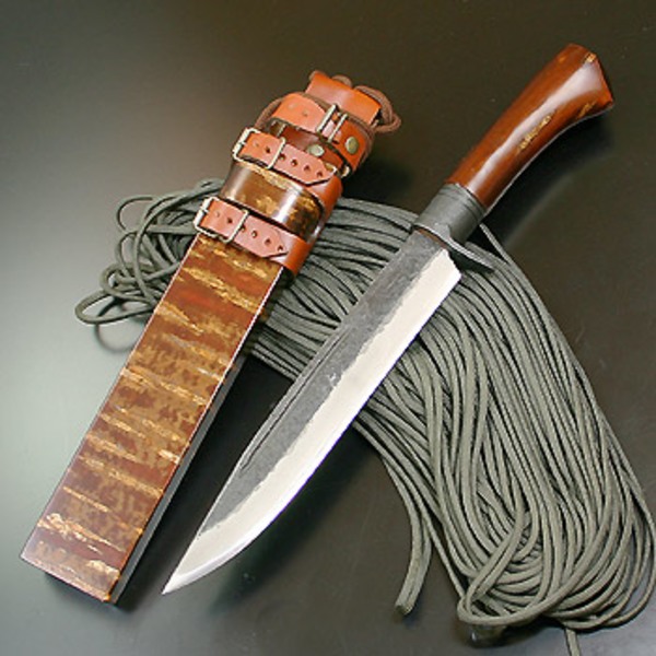 関兼常 関伝古式 和鉄製錬狩猟匠桜巻･両刃 CW-2 和風刃物