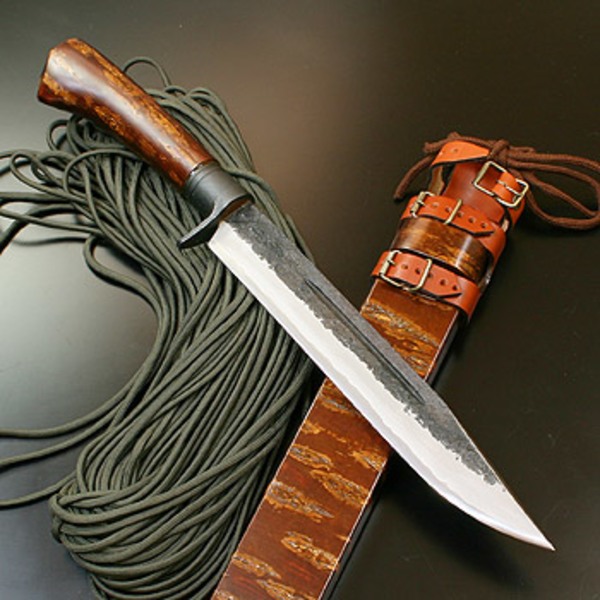 関兼常 関伝古式 和鉄製錬狩猟匠桜巻･両刃 CW-3 和風刃物