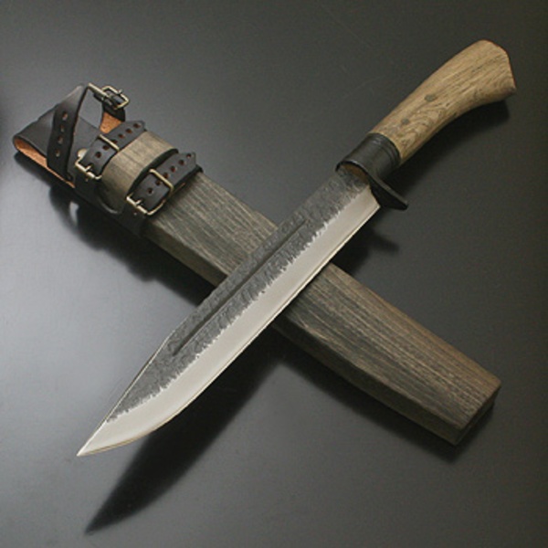 関兼常 関伝古式和鉄製錬 雷神狩猟匠･両刃 CW-32 和風刃物