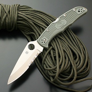 Spyderco(スパイダルコ) エンデューラ4 フォリッジグリーン (半波刃