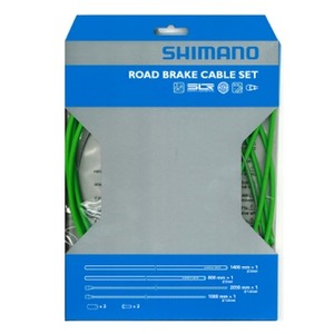 シマノ(SHIMANO/サイクル) ＰＴＦＥ ロード用ブレーキケーブルセット グリーン Y-80098016