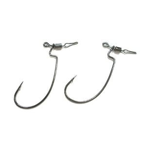 カツイチ(KATSUICHI) ワーム117 ヘビダンフック オフセット 3/0号 NSブラック
