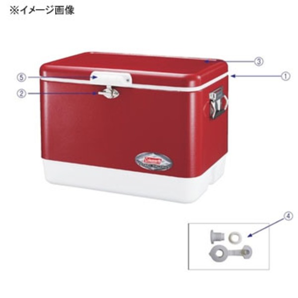 Coleman(コールマン) 【パーツ】 No.5 ラッチ(ホワイト)+ネジ2本 61545121 クーラーBOXアクセサリー