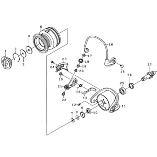 ダイワ(Daiwa) パーツ:リトルスピン-L 500糸付 カバーSC NO.024 10A652