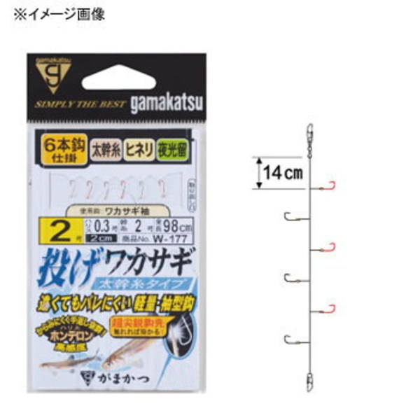 がまかつ(Gamakatsu) 投げワカサギ仕掛 ワカサギ袖 6本 W-177 ワカサギ仕掛け