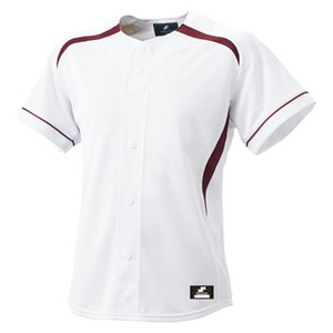エスエスケイ(SSK) ダミーオープンプレゲームシャツ 野球／ソフトボール Ｍ １０２２（ホワイト×エンジ） SSK-BW0901