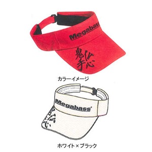 メガバス(Megabass) ＭＥＧＡＢＡＳＳ ＳＵＮ ＶＩＳＯＲ（メガバス サンバイザー） フリー ホワイト×ブラック