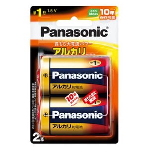 パナソニック(Panasonic) アルカリ乾電池 単1形 2本パック LR20XJ/2B
