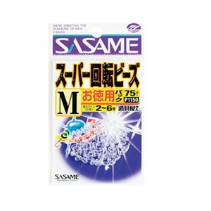 ささめ針(SASAME) スーパー回転ビーズ 徳用 Ｍ 透明 P1150