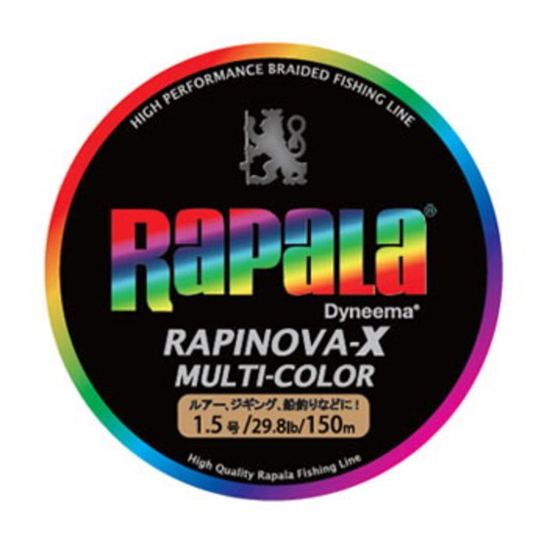 Rapala(ラパラ) ラピノヴァ･エックス マルチカラー 150m RXC150M15MC オールラウンドPEライン