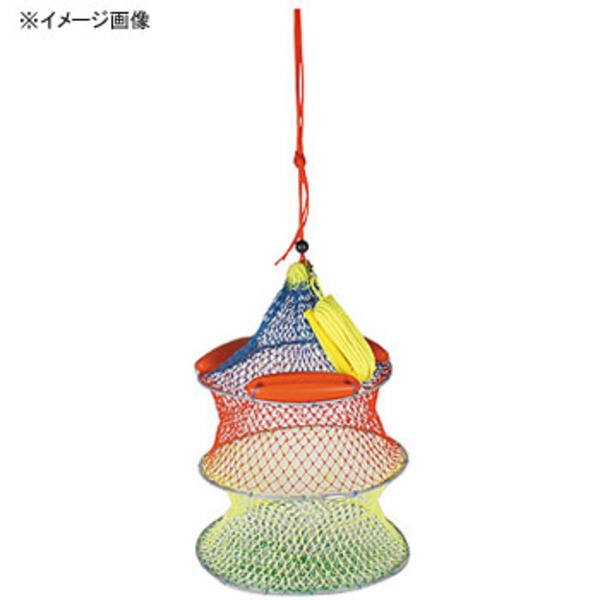 大阪漁具(OGK) パイレンワイヤー巻スカリ 3段 PG855503 活かしクーラー･スカリ