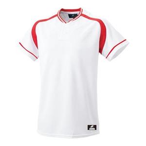エスエスケイ(SSK) ２ボタンプレゲームシャツ 野球／ソフトボール Ｓ （１０２０）ホワイト×レッド SSK-BW2200
