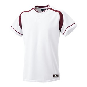 エスエスケイ(SSK) ２ボタンプレゲームシャツ 野球／ソフトボール Ｓ （１０２２）ホワイト×エンジ SSK-BW2200