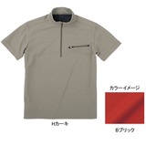 ムッシュ(MUSSHU) 高吸湿メンズ半袖ジップアップシャツ 40170 【廃】メンズ速乾性半袖シャツ
