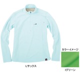 ムッシュ(MUSSHU) 高吸湿レディス長袖ジップアップシャツ 40165 シャツ･ポロシャツ(レディース)