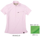 ムッシュ(MUSSHU) 高吸湿レディス半袖ジップアップシャツ 40175 シャツ･ポロシャツ(レディース)