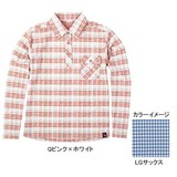 ムッシュ(MUSSHU) プリントチェックレディス長袖ポロシャツ 40195 シャツ･ポロシャツ(レディース)