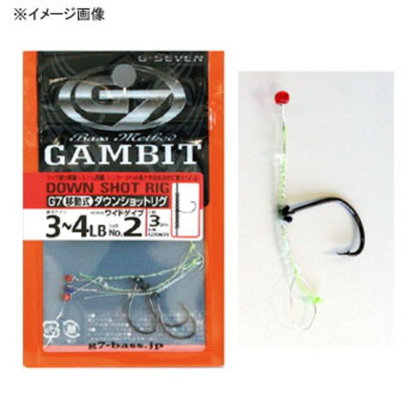 ジーセブン(G-SEVEN) 移動式ダウンショットリグ ワイドゲイプ GDSW24 ワームフック(マス針タイプ)