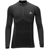 SALOMON(サロモン) エグゾ モーション ロングスリーブ ジップティー Men’s L35289100 長袖Tシャツ(メンズ)