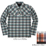 ムッシュ(MUSSHU) 裏起毛プリントチェックメンズ長袖ポロシャツ 45240 長袖シャツ(メンズ)