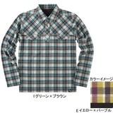 ムッシュ(MUSSHU) 裏起毛プリントチェックメンズ長袖ポロシャツ 45240 長袖シャツ(メンズ)