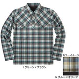 ムッシュ(MUSSHU) 裏起毛プリントチェックメンズ長袖ポロシャツ 45240 長袖シャツ(メンズ)