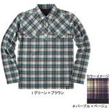 ムッシュ(MUSSHU) 裏起毛プリントチェックメンズ長袖ポロシャツ 45240 長袖シャツ(メンズ)