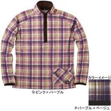 ムッシュ(MUSSHU) 裏起毛プリントチェックレディス長袖ジップアップシャツ 45265 シャツ･ポロシャツ(レディース)