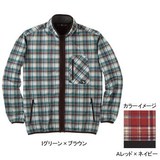 ムッシュ(MUSSHU) 裏起毛プリントチェックメンズストレッチジャケット 85190 ブルゾン(メンズ)