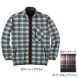 ムッシュ(MUSSHU) 裏起毛プリントチェックメンズストレッチジャケット 85190 ブルゾン(メンズ)