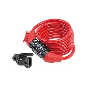 GIZA PRODUCTS 自転車アクセサリー WL-654 Combination Lock コンビネーション ロック 8×1800mm RED(レッド)