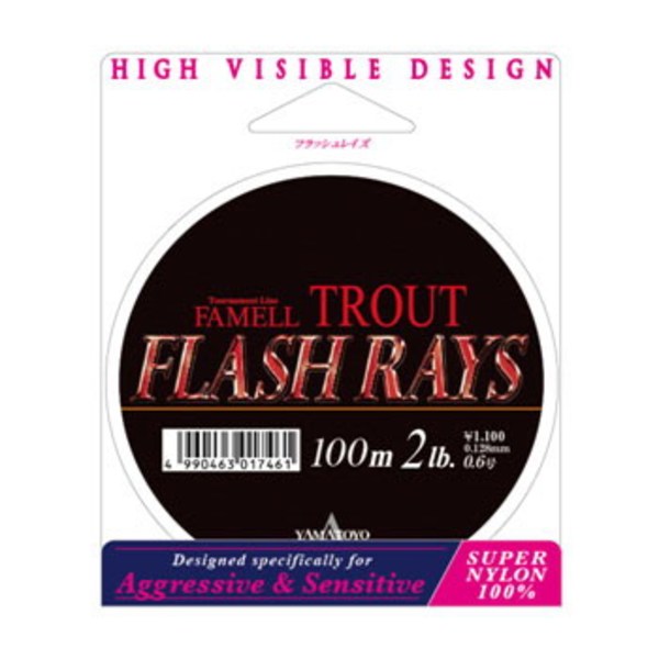 ヤマトヨテグス(YAMATOYO) フラッシュレイズ 100m   トラウト用ナイロンライン