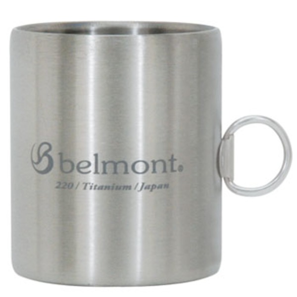 ベルモント(Belmont) チタンダブルマグ220リング付 logo BM-301 チタン製マグカップ