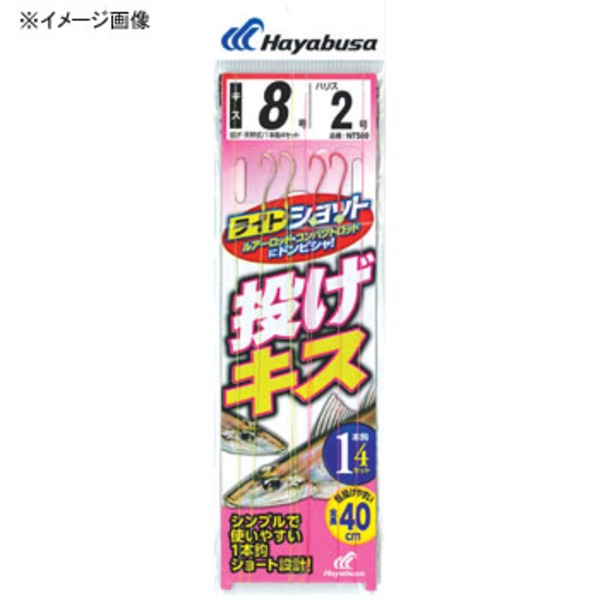 ハヤブサ(Hayabusa) ライトショット 投げキス 1本鈎4セット NT580 仕掛け