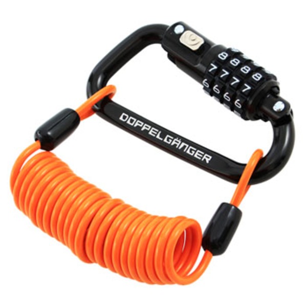 ドッペルギャンガー(DOPPELGANGER) ダイヤルコンボカラビナロック DKL151-BK/GD DKL151-BK 鍵･ロック