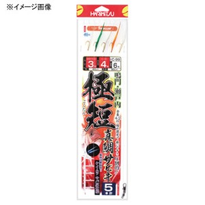 ハリミツ 極短 真鯛サビキ5本針 3.5-5 C-99 ハリミツ 極短 真鯛サビキ5本針 3.5-5 C-99